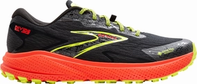 Ventilated Design Wide Fit Options Brooks Divide 5 GORE-TEX Mens Trail Running Shoes - Black