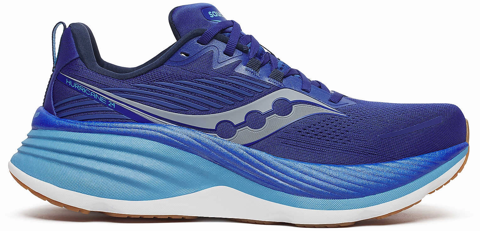 Thermo Bonded Seams affordability - brand shoes Saucony Hurricane 24 Mens Running Shoes - Blue