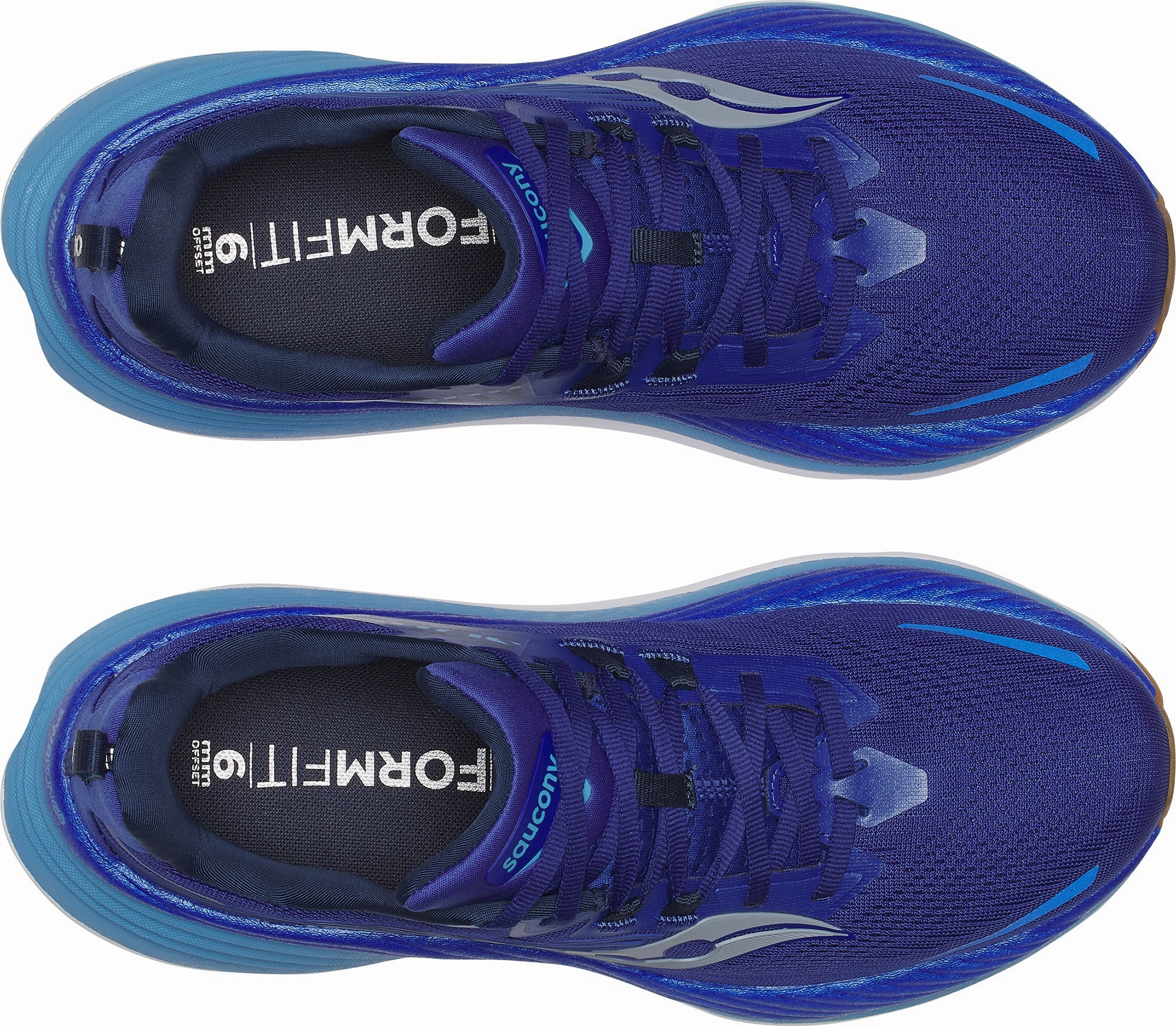 Saucony Hurricane 24 Mens Running Shoes - Blue track and field shoes Ultra Lightweight Build
