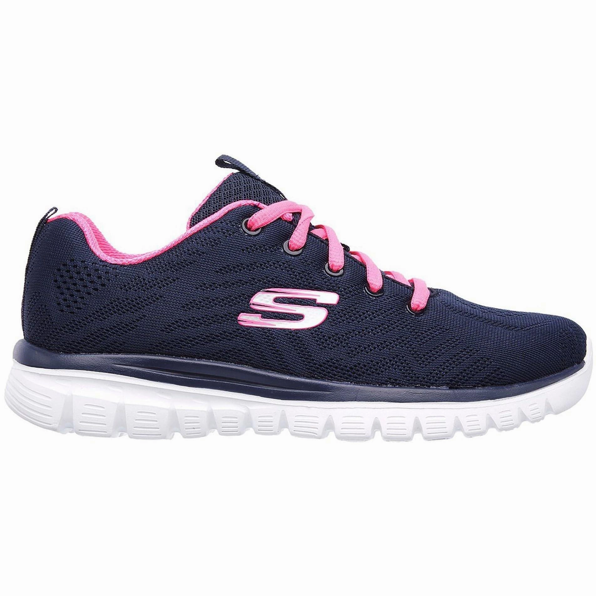 Skechers Graceful Womens Training Shoes - Navy Foot Health Breath Mesh