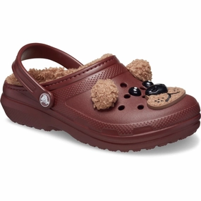 Soft Step Secure Wrap Crocs Dark Clay Classic Lined IAM Brown Bear Clog T