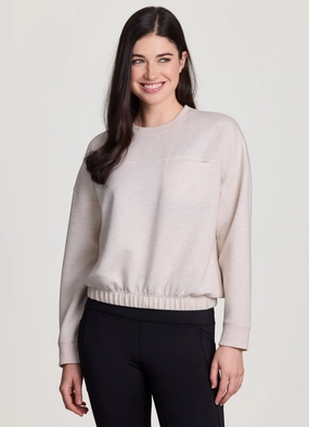 LuxeSoft Banded Pullover Indoor dweller