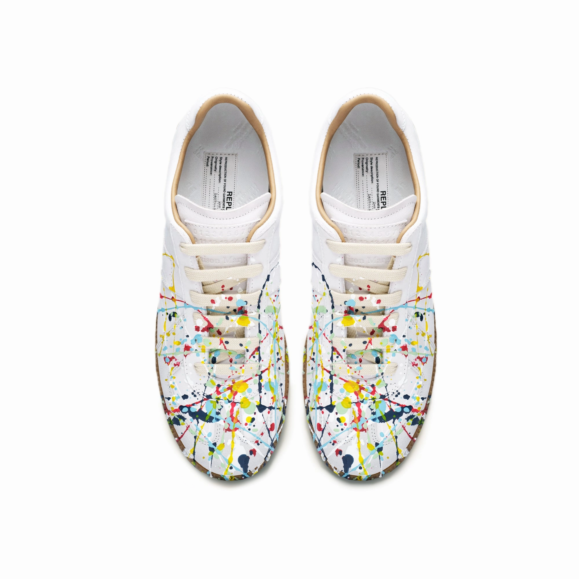 Vertical Cushioning Maison Margiela Mens Paint Replica Shoes