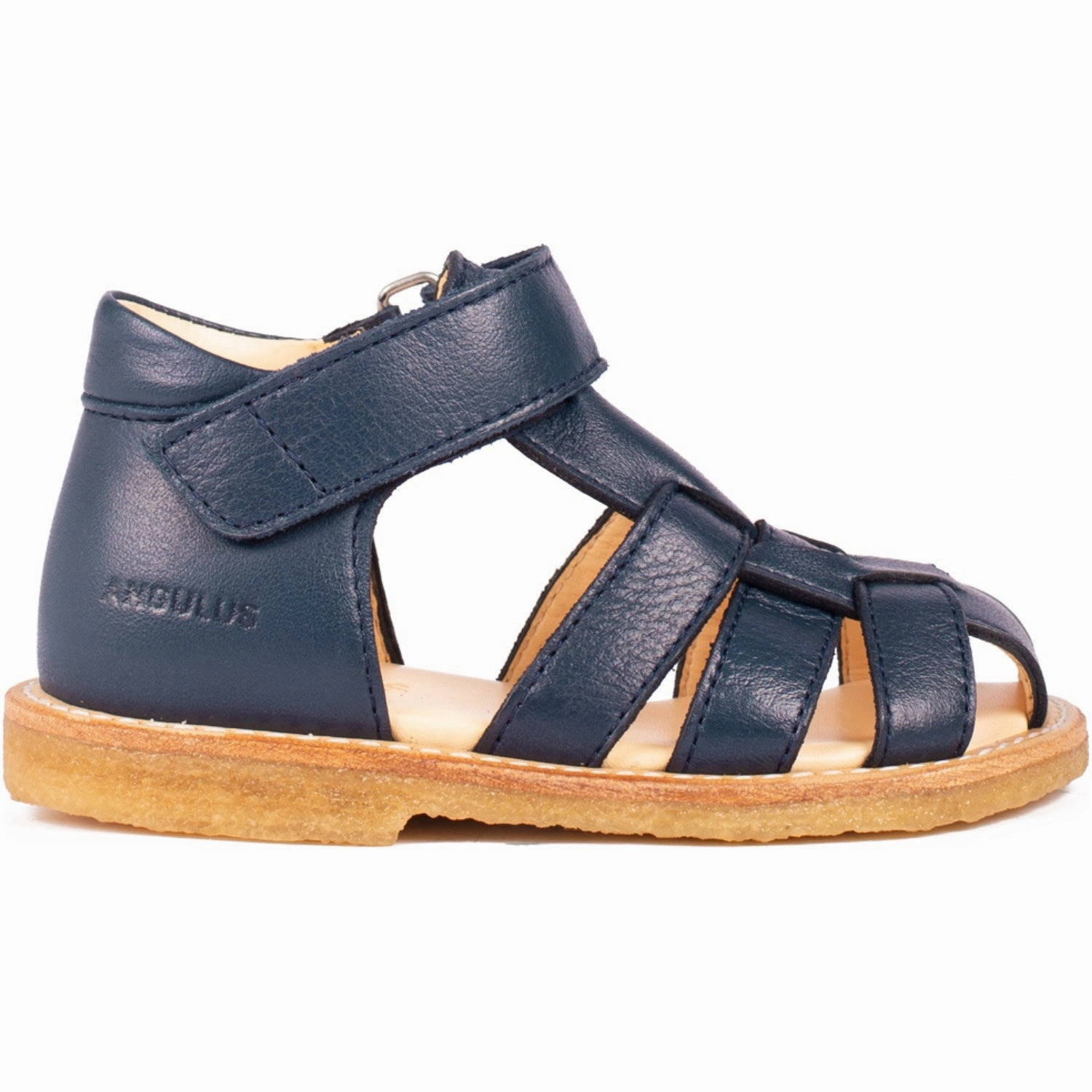 Angulus Navy Beginner Sandal Med Velcro Closure Ultra Light Cushioning Wide Toe Box Design