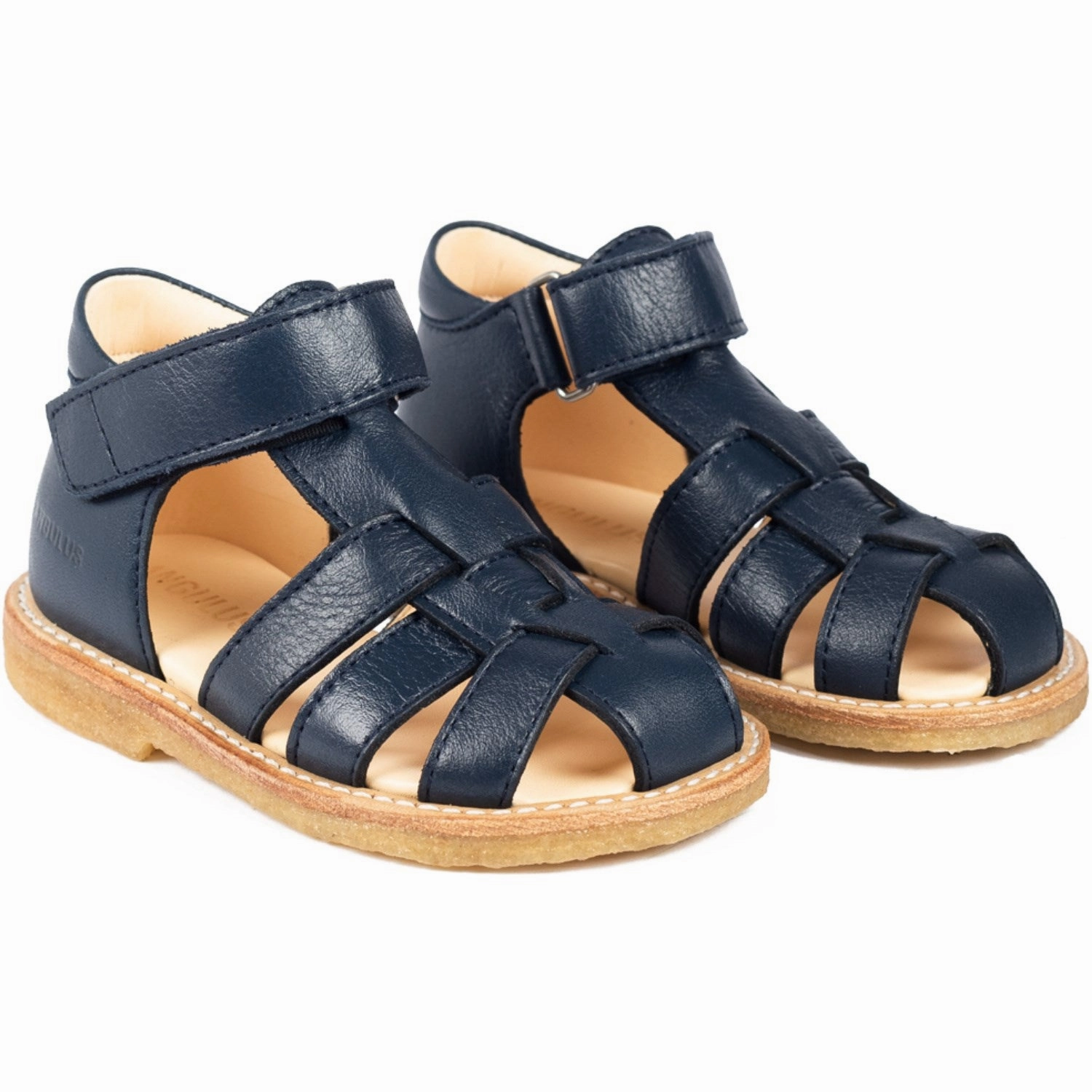 All Day slim fit Angulus Navy Beginner Sandal Med Velcro Closure