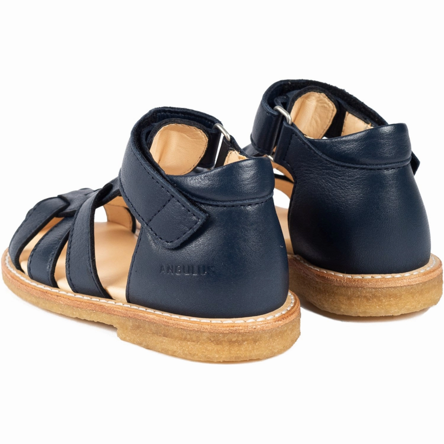 Angulus Navy Beginner Sandal Med Velcro Closure Step Smart