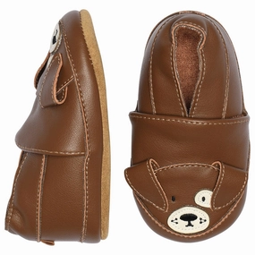 Slip-On Travel Shoes MELTON Cocoa Brown Hund l?der hjemmesko