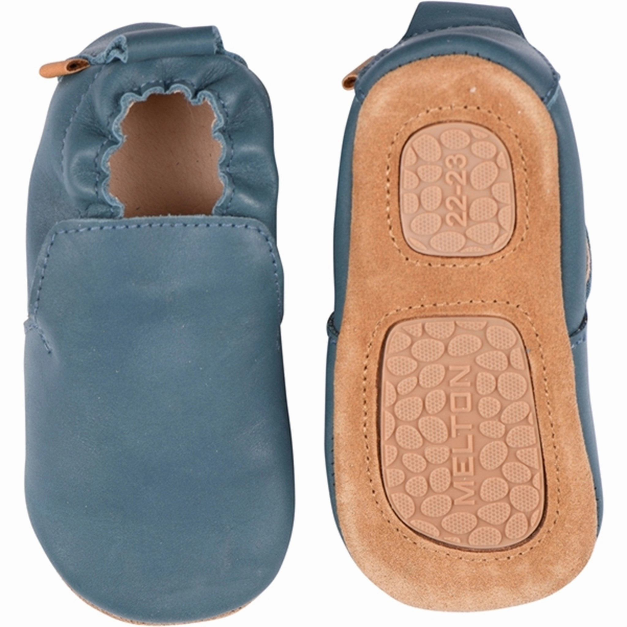 All-Day Fit MELTON Delicate Leather Slippers Oceanview