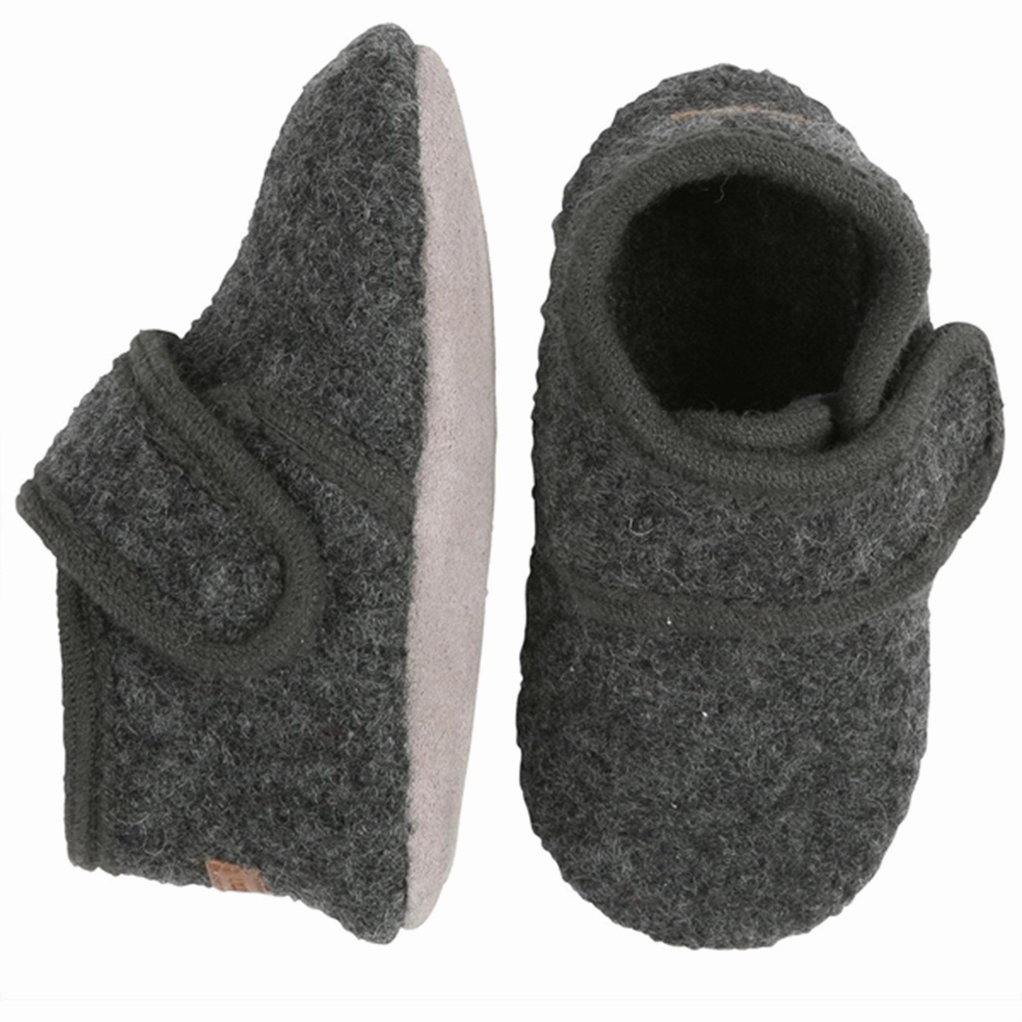 MELTON Wool Slippers Classic Antracite Easy Summer Style Athletic