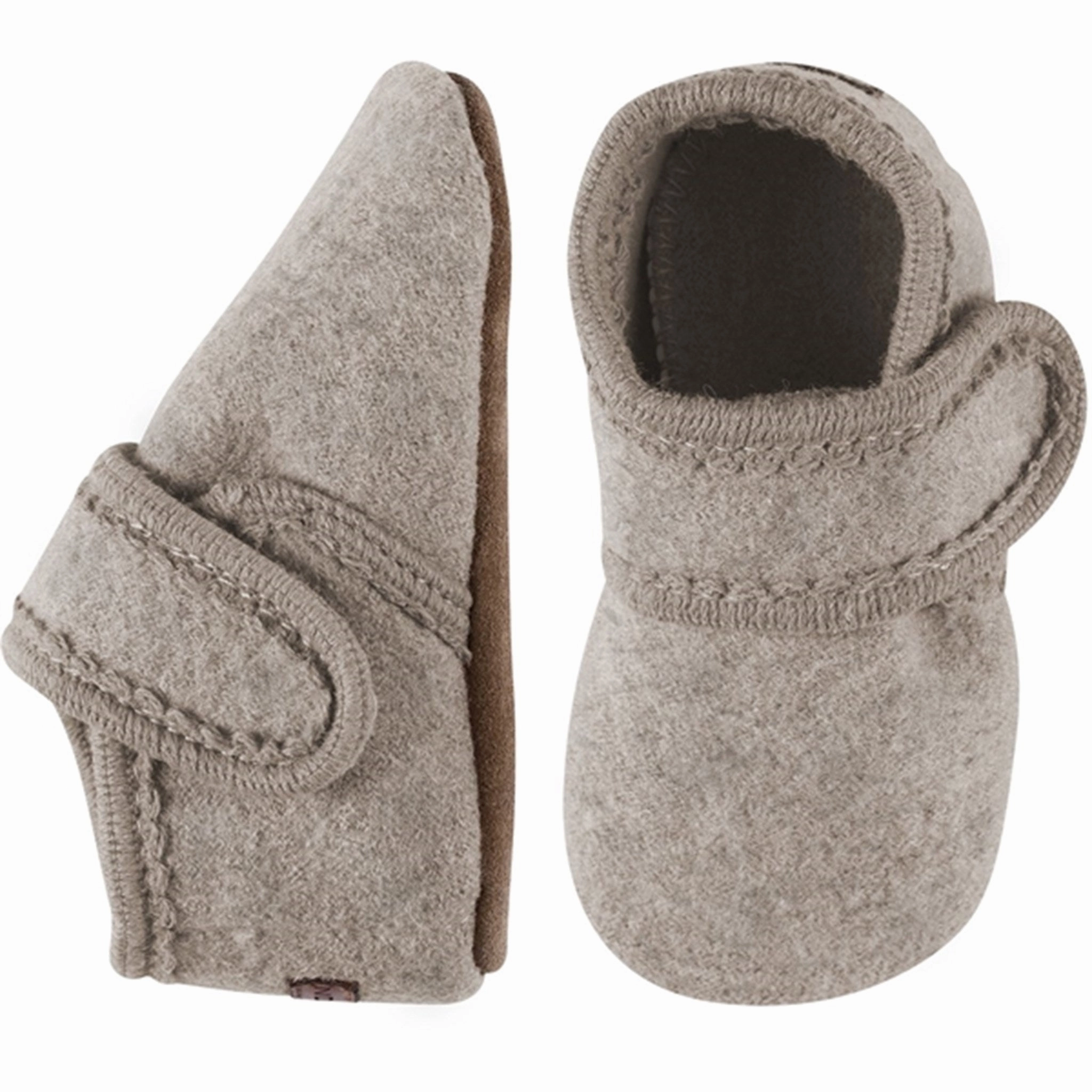 MELTON Wool Slippers Classic Beige Melange Instant Slip
