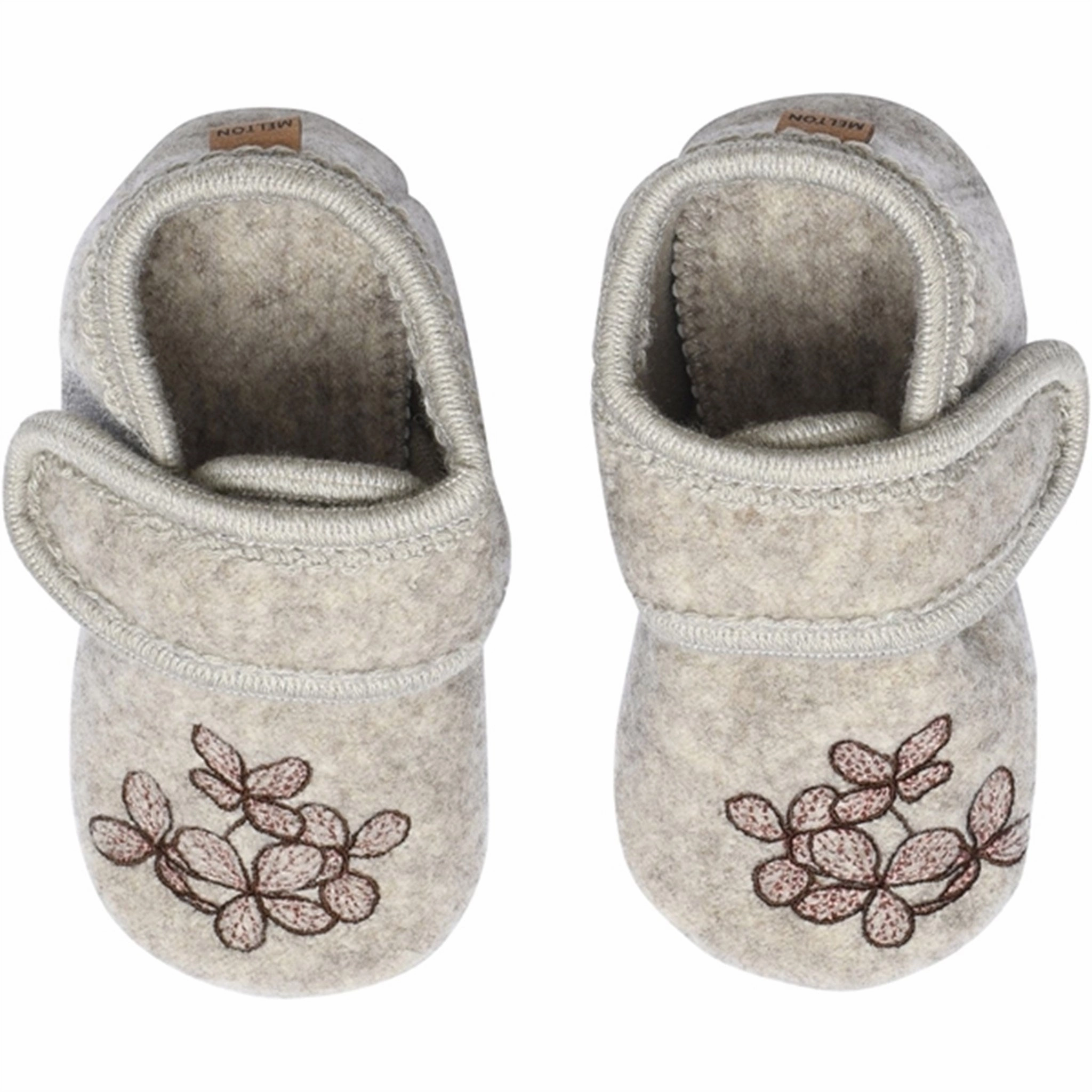 Instant Step MELTON Wool Slippers Hydrangea Beige Melange