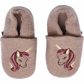 MELTON Wool Slippers Unicorn Fawn Anti   Vibration
