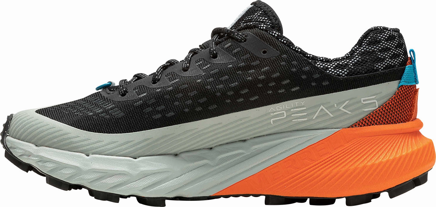 Non Slip Heel Merrell Agility Peak 5 Womens Trail Running Shoes - Black