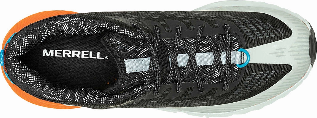 Custom Fit Insole Quick lacing Merrell Agility Peak 5 Womens Trail Running Shoes - Black