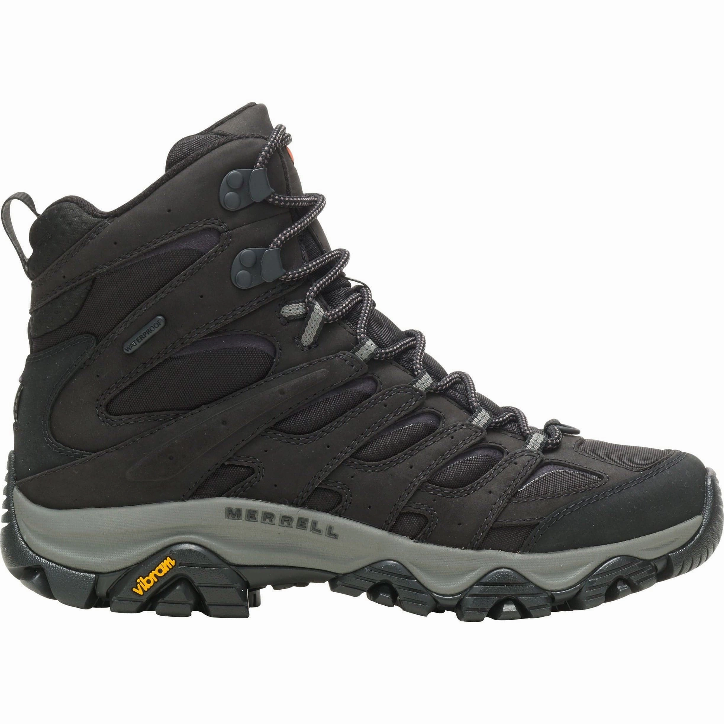 Abrasion resistant Sport Lifestyle Merrell Moab 3 Apex Mid Waterproof Mens Walking Boots - Black