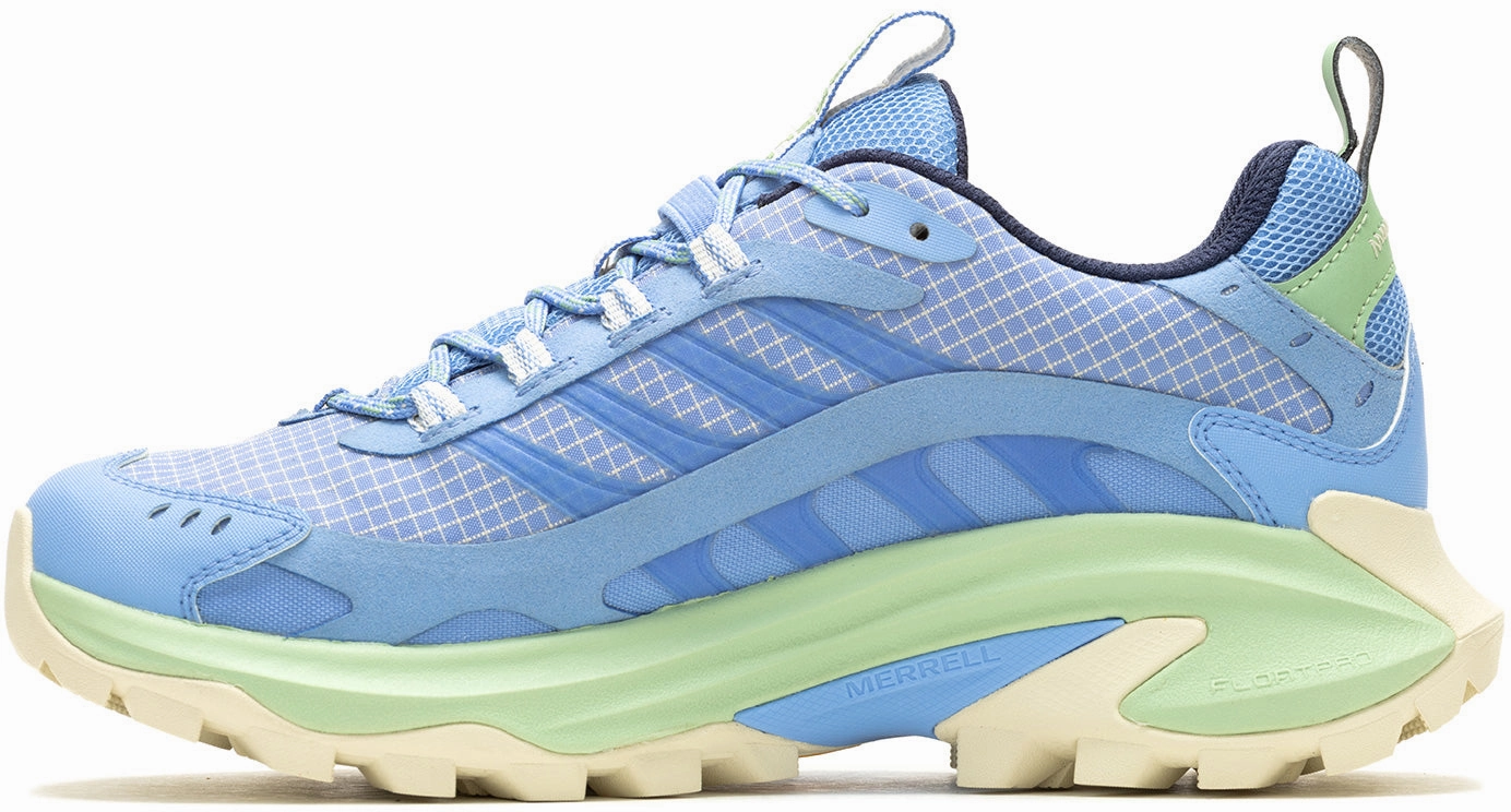 Moisture wicking Breathable Design Merrell Moab Speed 2 GORE-TEX Womens Walking Shoes - Blue