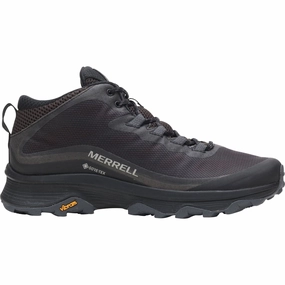 Merrell Moab Speed Mid GORE-TEX Mens Walking Boots - Black Suede