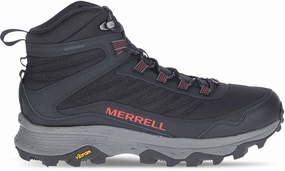 shoe brand improvement city trip Merrell Moab Speed Thermo Spike Mid Waterproof Mens Walking Boots - Black
