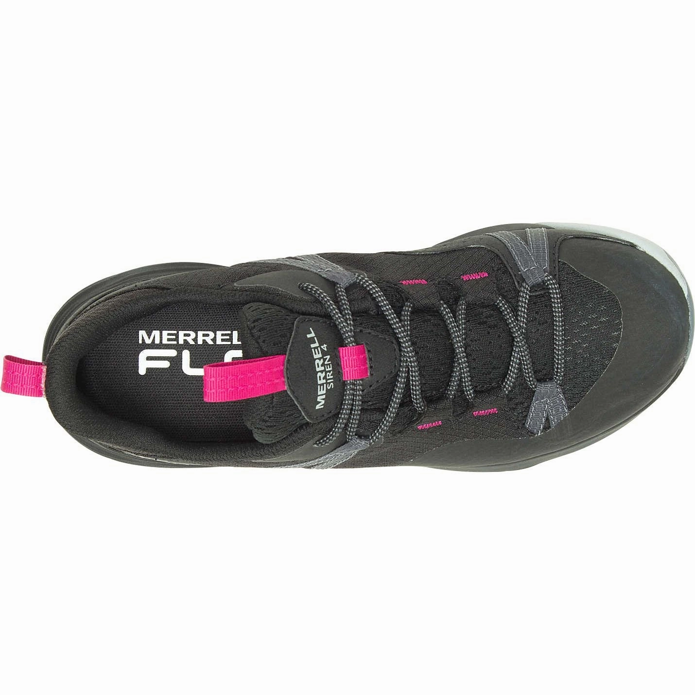 noise-free material sock compatibility enhancement Merrell Siren 4 GORE-TEX Womens Walking Shoes - Black