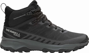 Merrell Speed Eco Mid Waterproof Mens Walking Boots - Black shoe collection