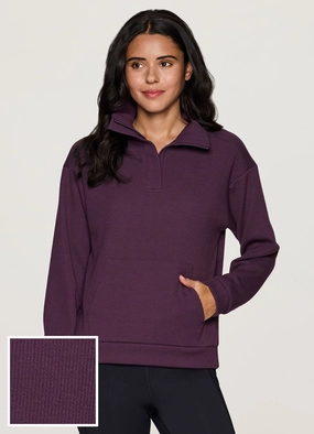 Harbor Ribbed 1/4 Zip Lobby Loose - fitting