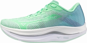 men's style Mizuno Wave Rebellion Flash 2 Womens Running Shoes - Green