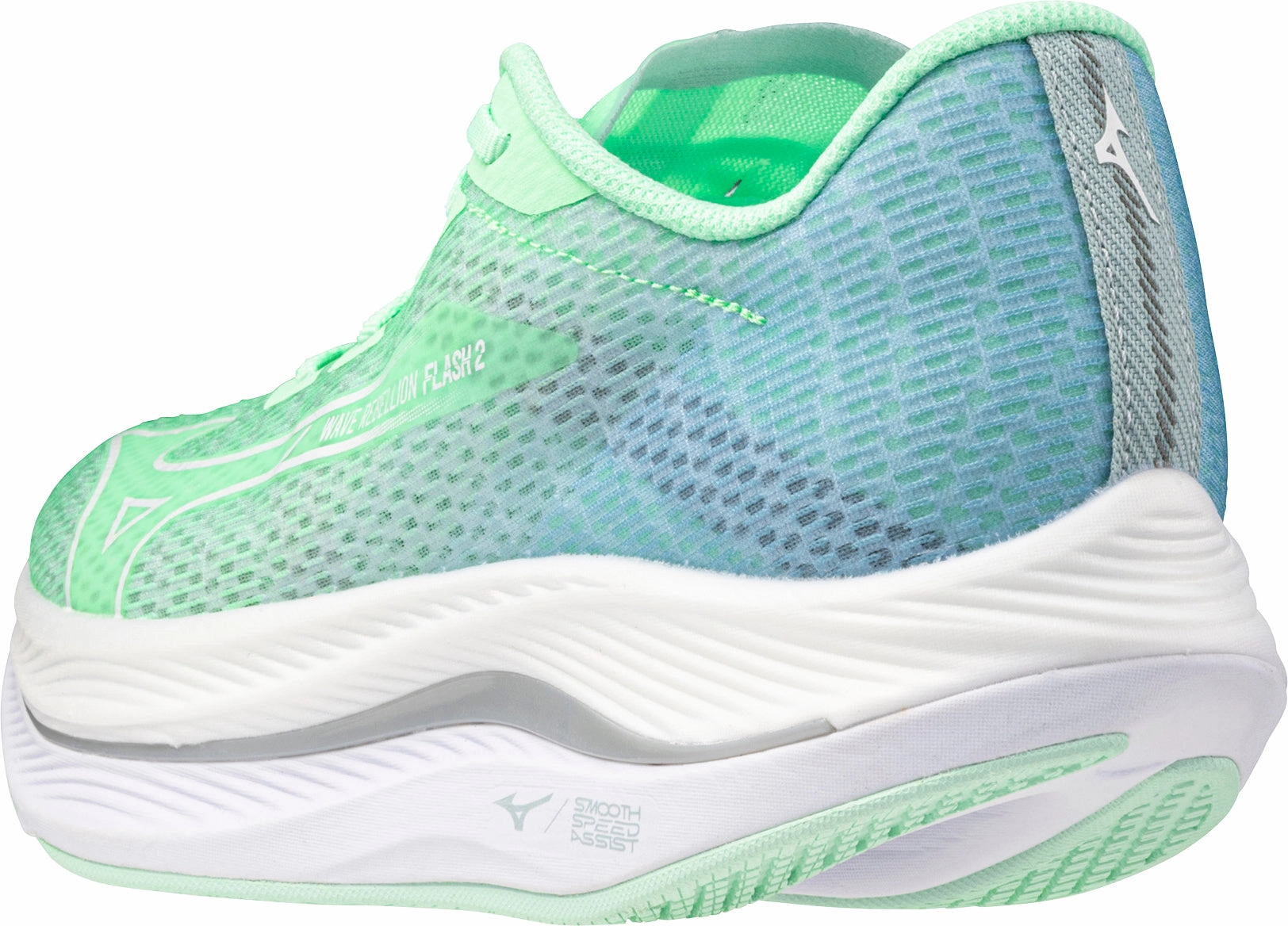 Mizuno Wave Rebellion Flash 2 Womens Running Shoes - Green Breathability