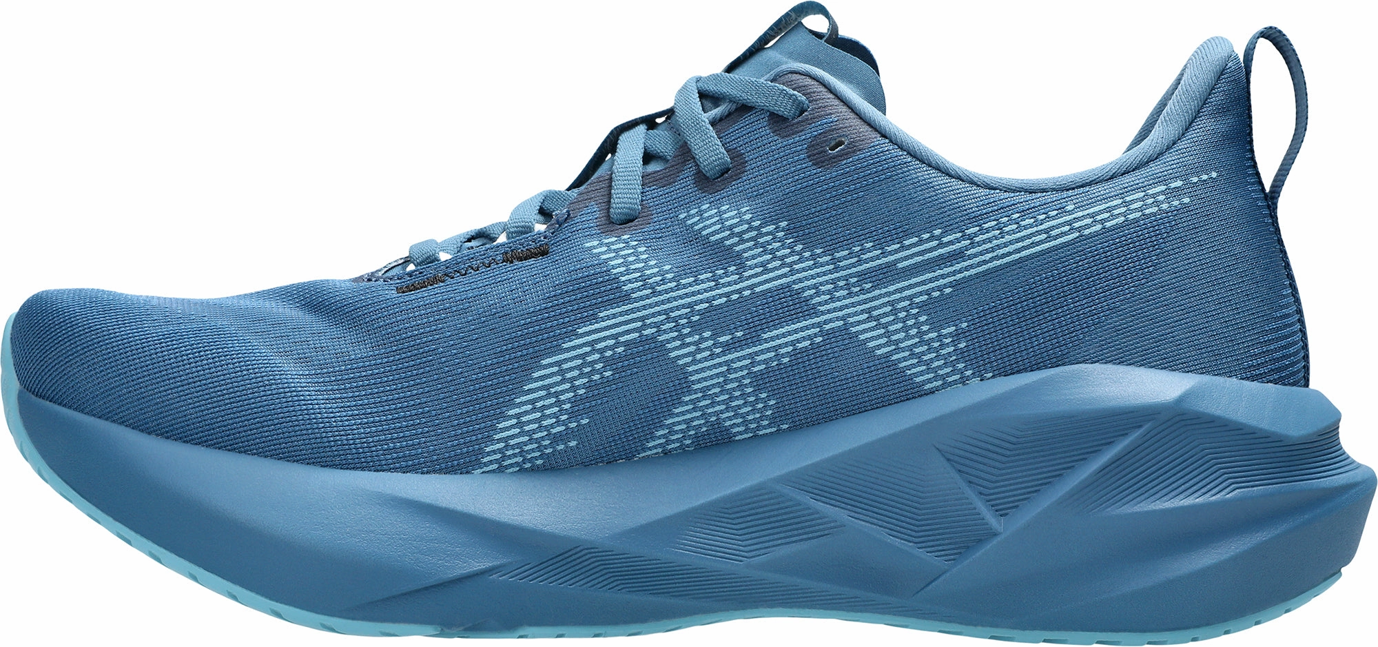 Asics NovaBlast 5 Mens Running Shoes - Blue open - toe shoes