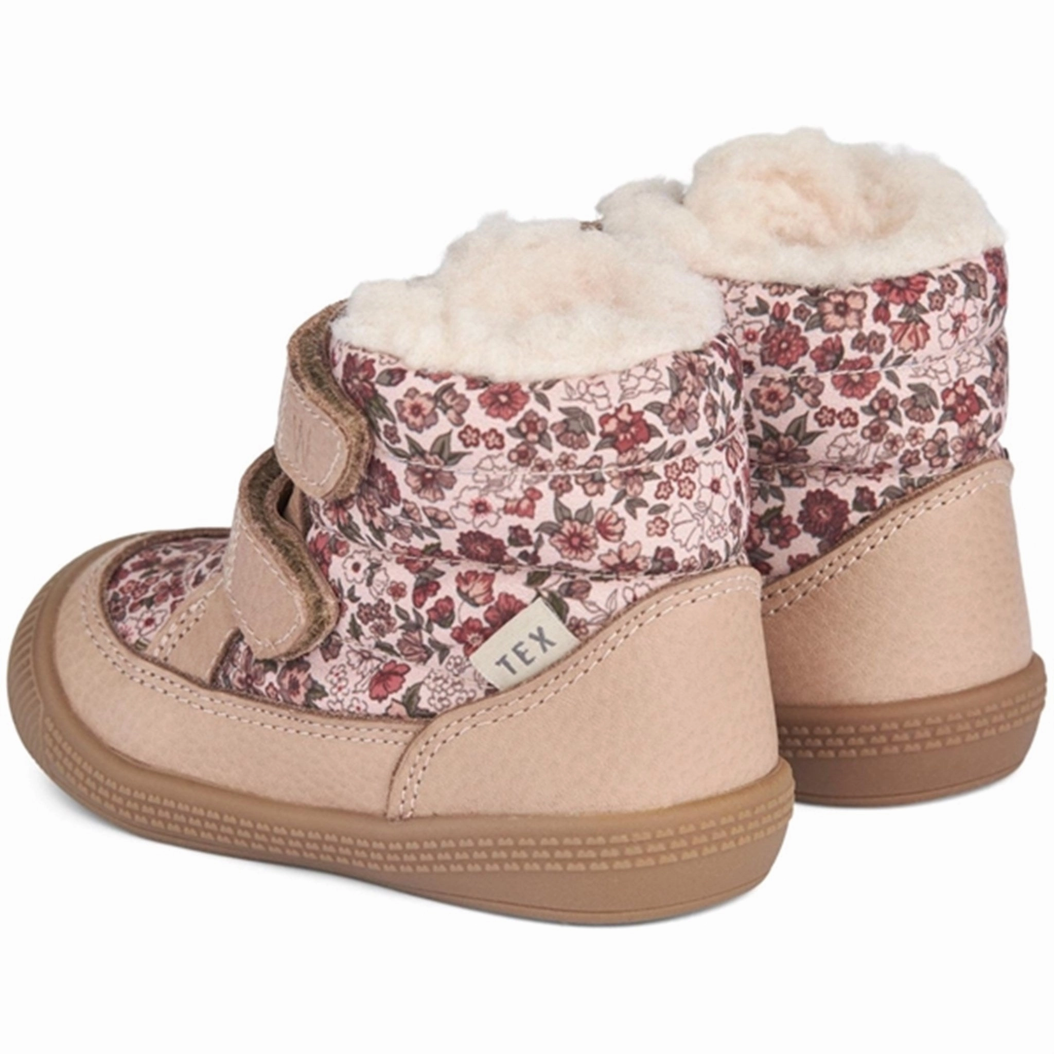 Transitional Style Wheat Winter Boots Daxi Wool Tex Print Rose Dust Flowers