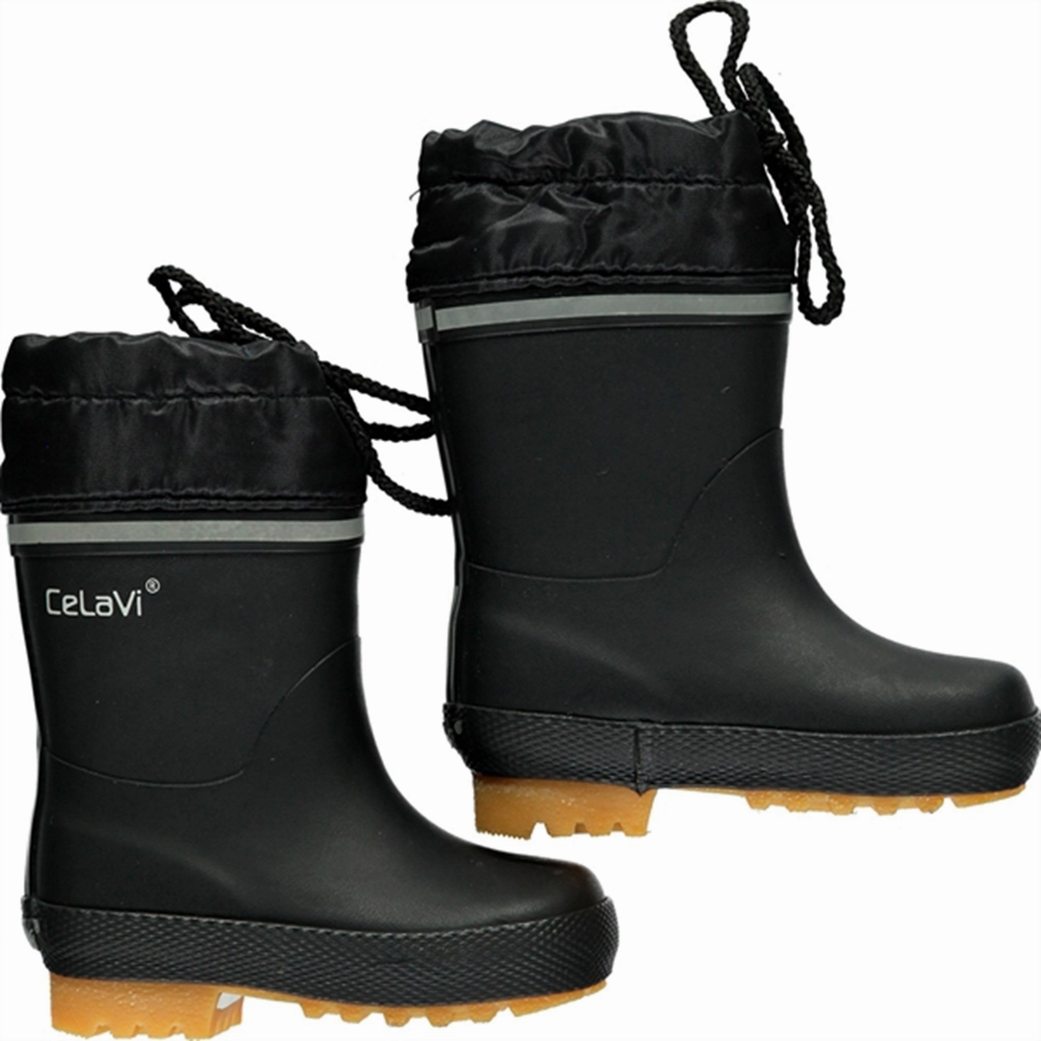 CeLaVi Thermal Wellies w. Linning Black Compression Resistant Foam Wide fit