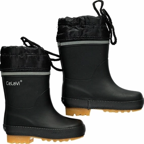 CeLaVi Thermal Wellies w. Linning Black Anti Static Lining Flat Sole
