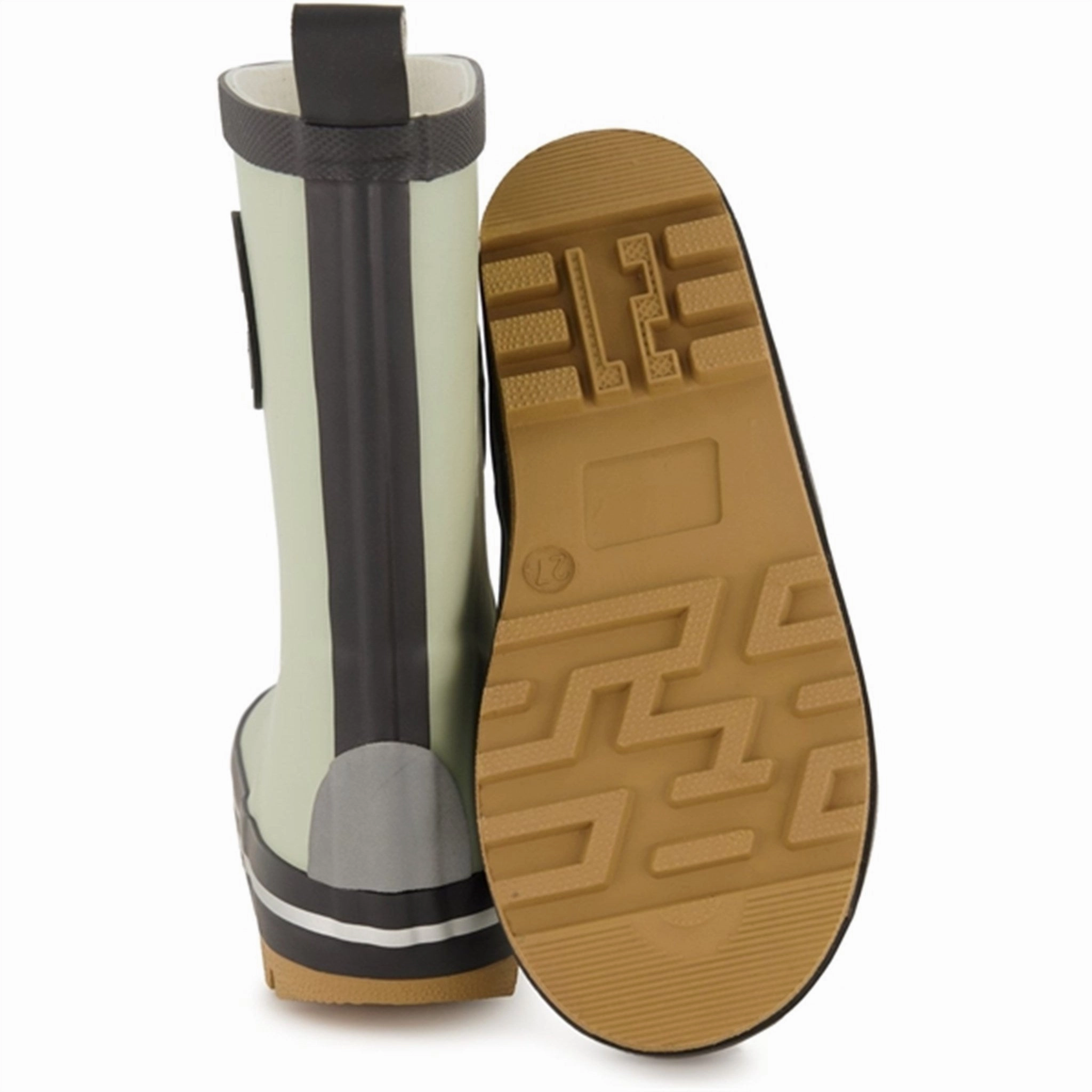 Mikk-Line 3D Patch Wellies Desert Sage Zip Edge Reliable Grip