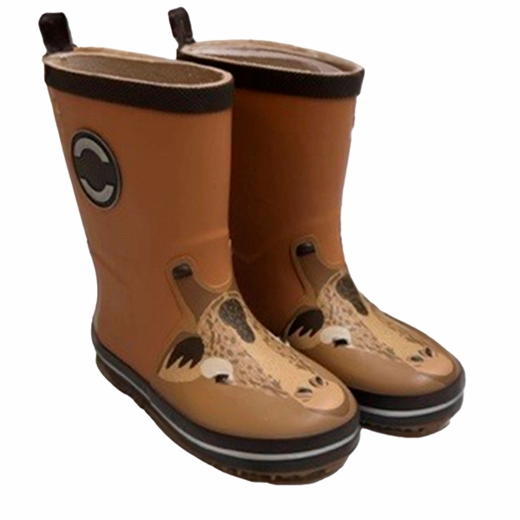 Mikk-Line 3D Wellies Giraffe Brown Sugar Work Utility Warm and Cozy