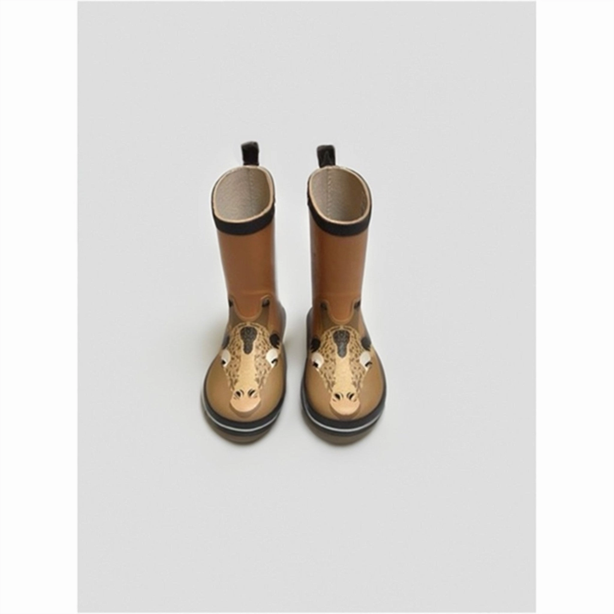 Mikk-Line 3D Wellies Giraffe Brown Sugar Abrasion Resistant Toe Cap