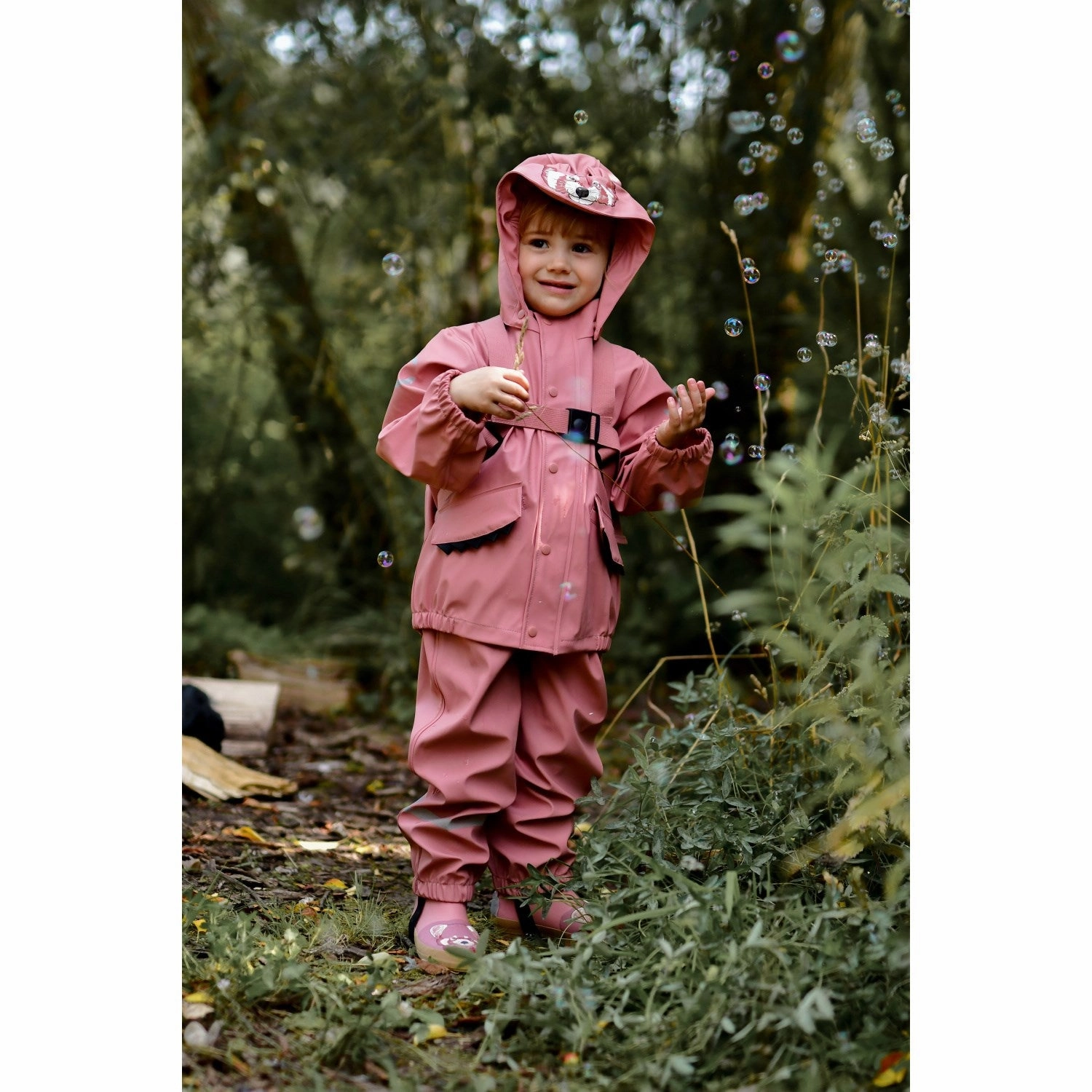 Anti Static Lining Mikk-Line Ash Rose Red Panda 3D Wellies