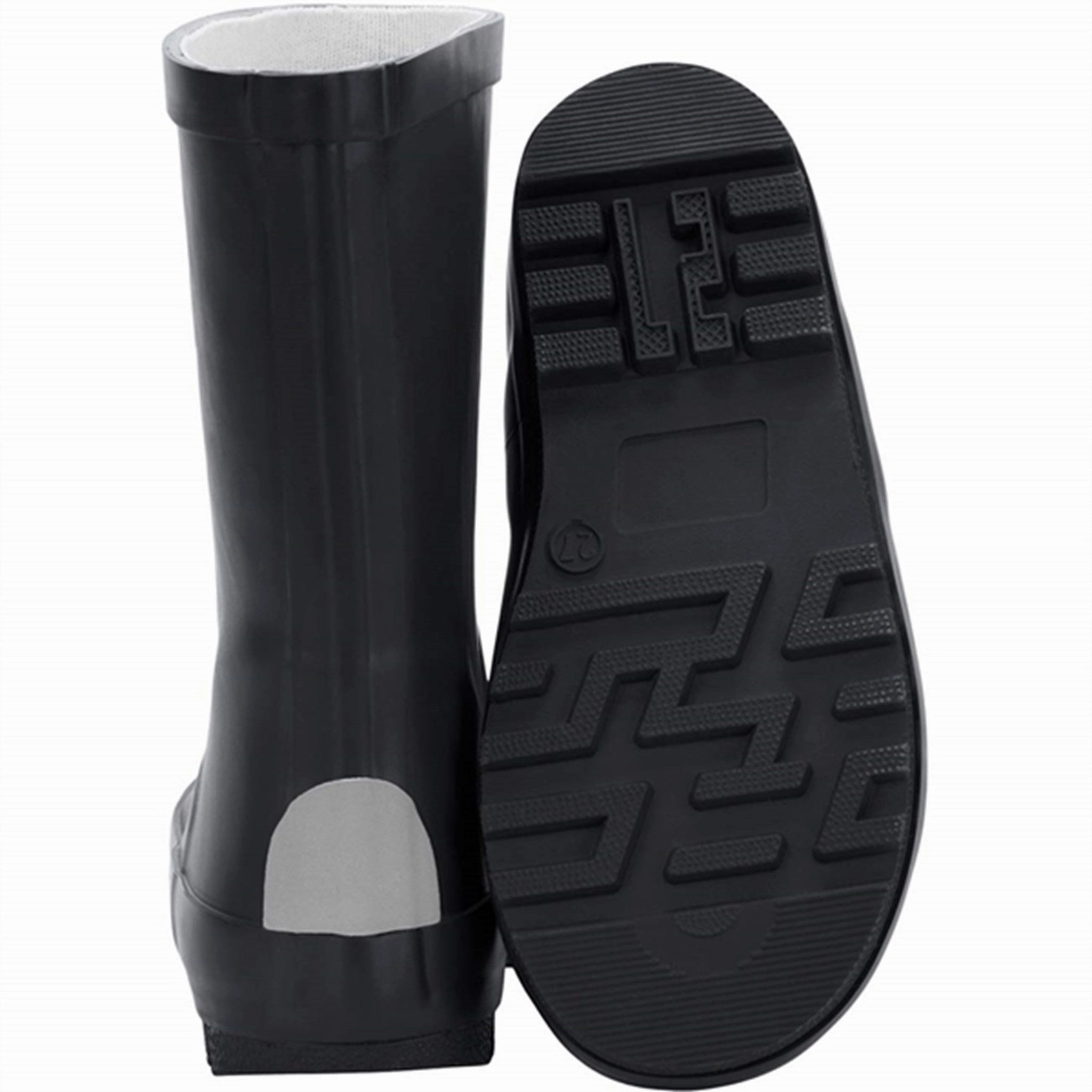 buckle Secure fit Mikk-Line Black Wellies Solid