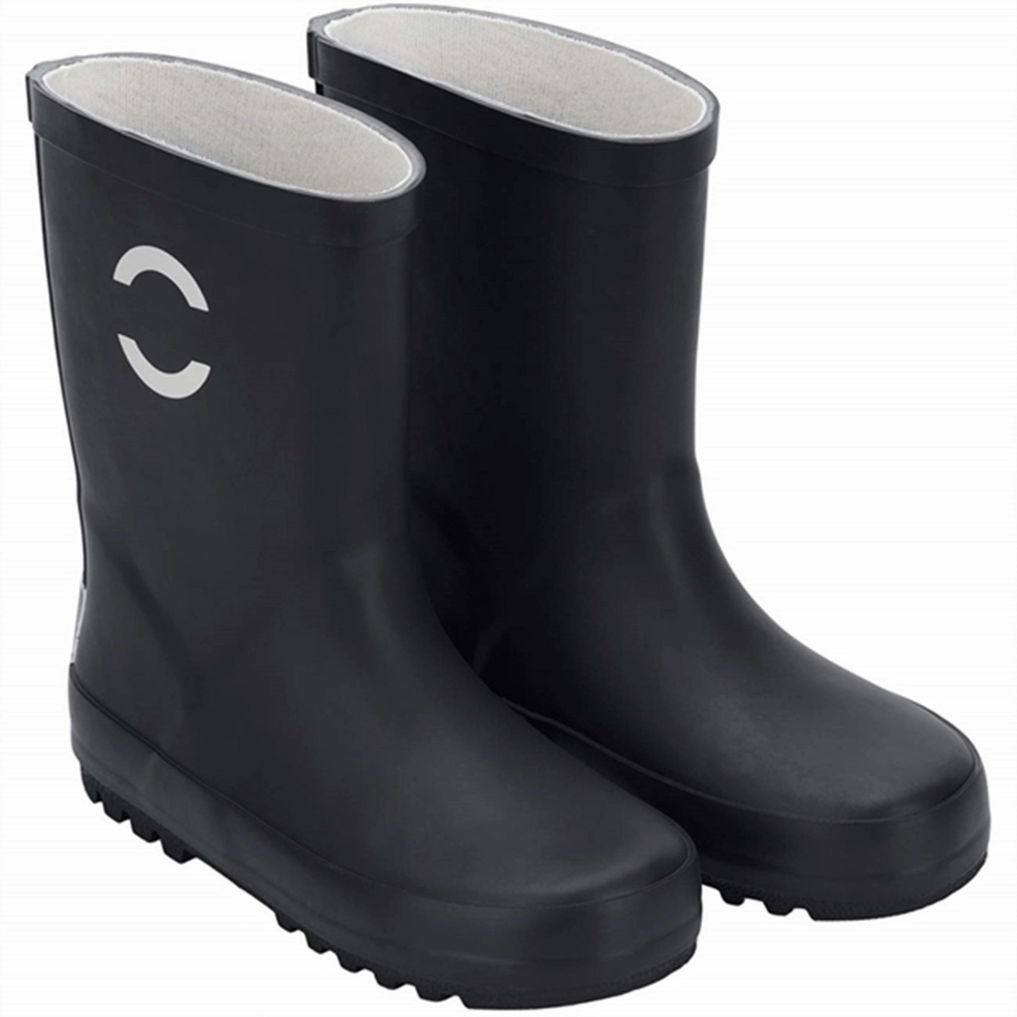Modern Cut Mikk-Line Black Wellies Solid