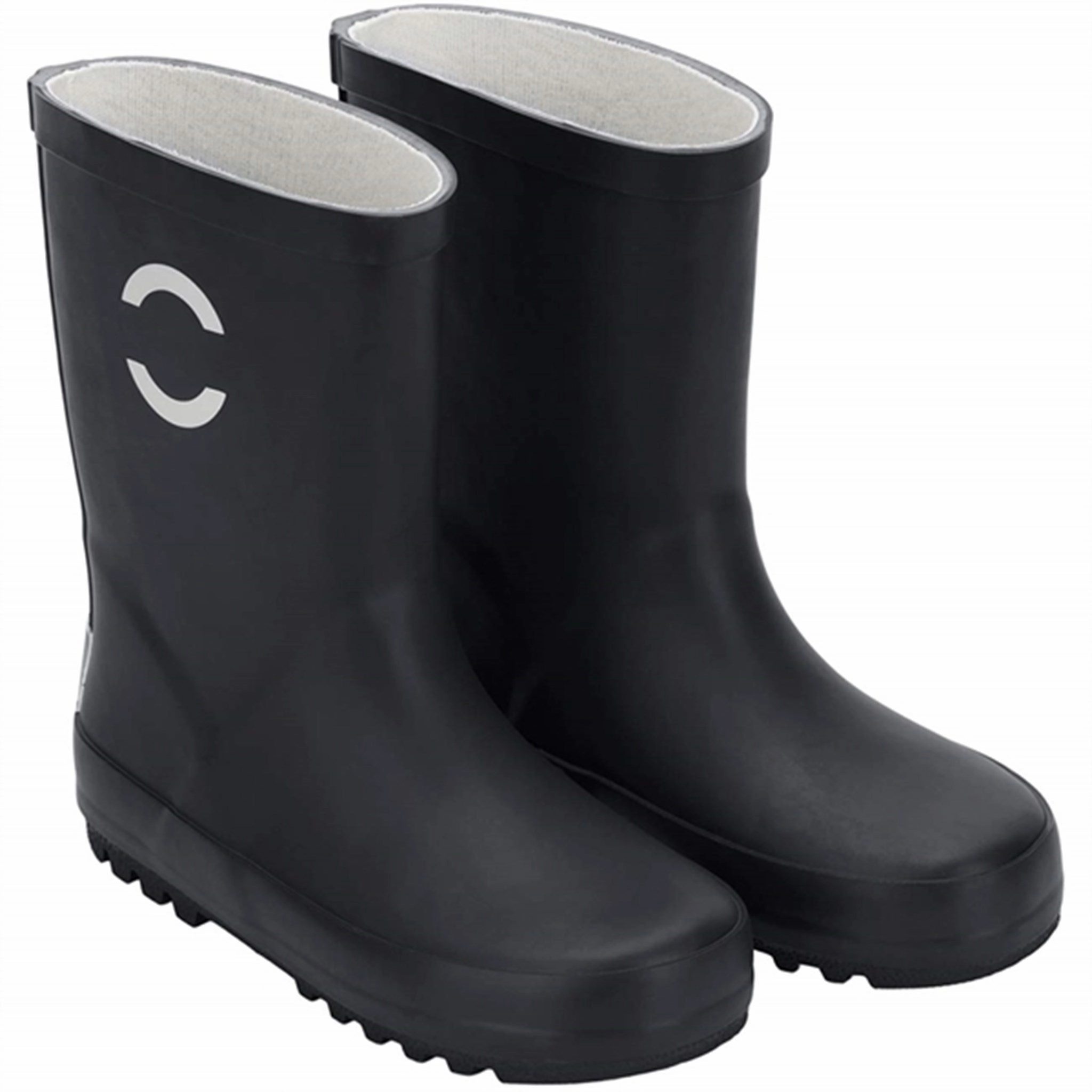 Mikk-Line Black Wellies Solid Street Fashion