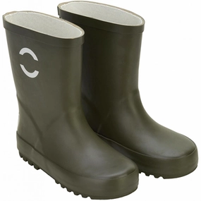 Mikk-Line Dusty Olive Wellies Solid zipper Rugged Look