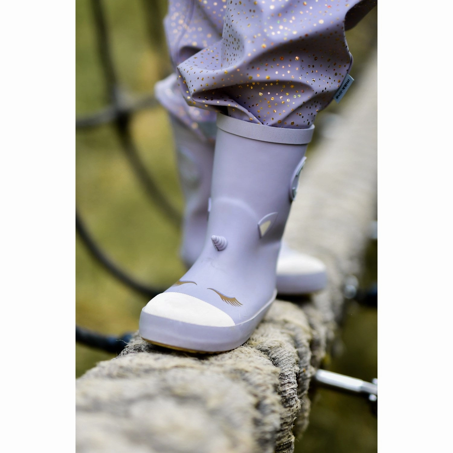 Neutral Build Mikk-Line Lavender Aura Unicorn 3D Wellies