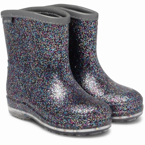 Mikk-Line Multi Glitter Short Winter Wellies - Light Comfortable Walk