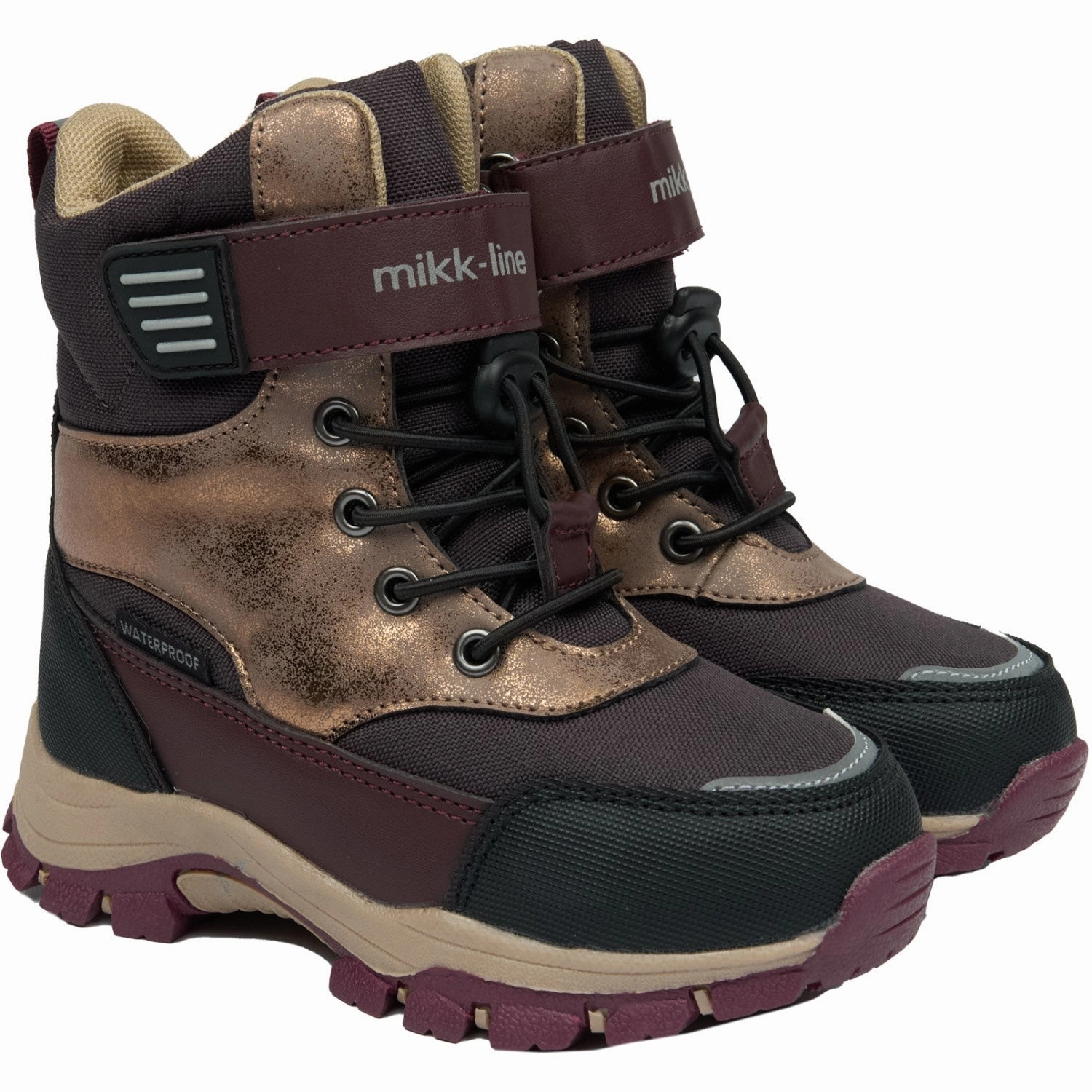 Functional Mikk-Line Raisin Winter Boot Tex Velcro
