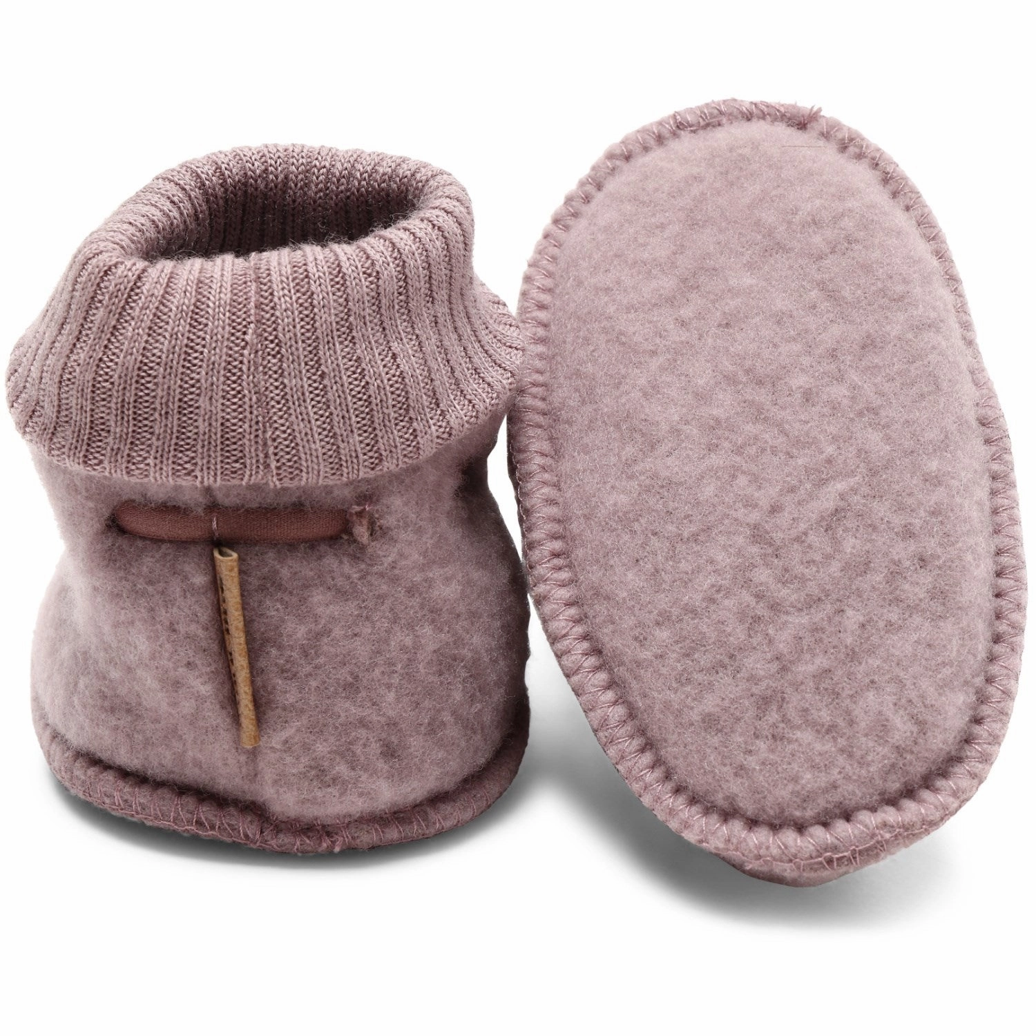 Mikk-Line Twilight Mauve Wool Footies Soft Interior PaddedCollar