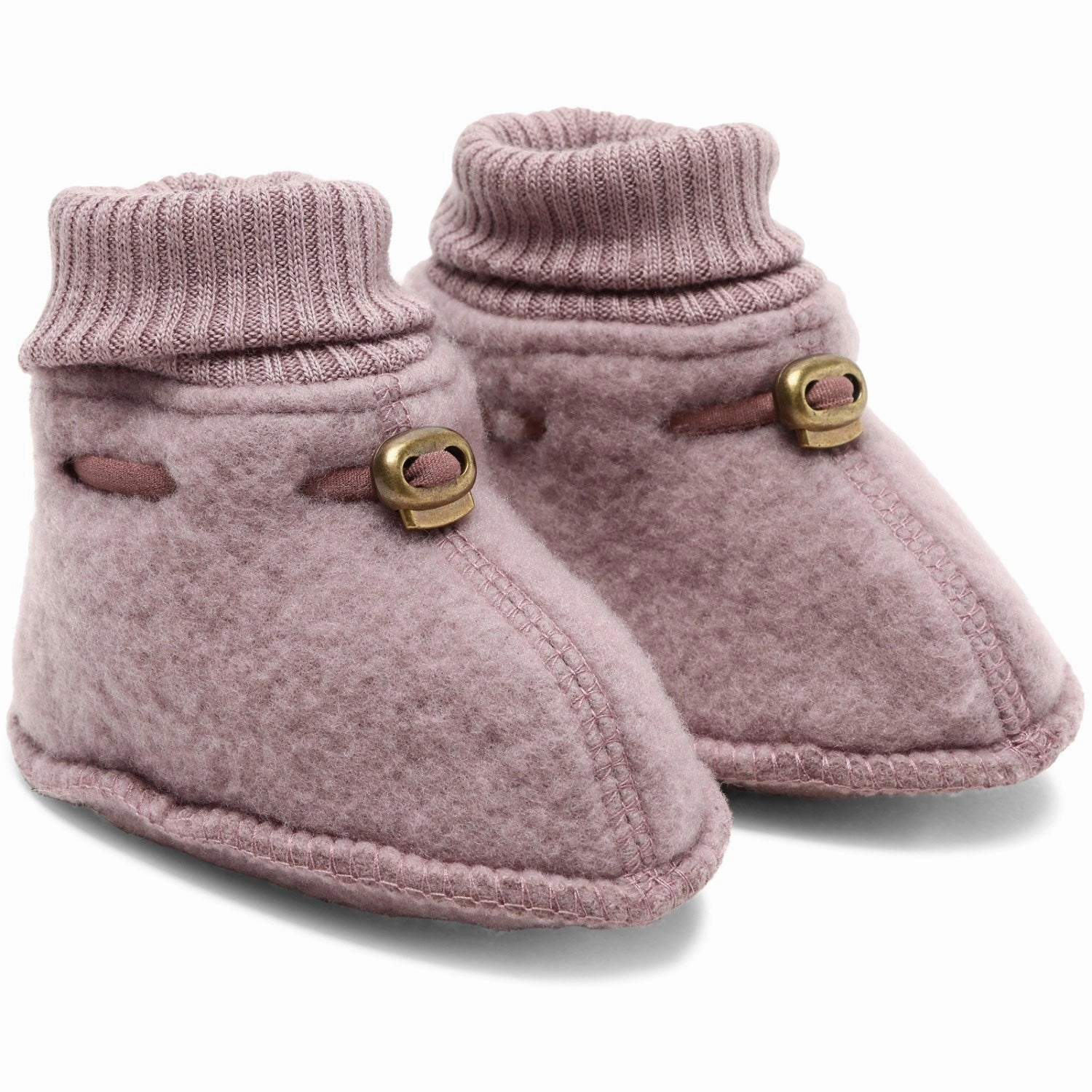 Reinforced Sides Arch Cushioning Mikk-Line Twilight Mauve Wool Footies