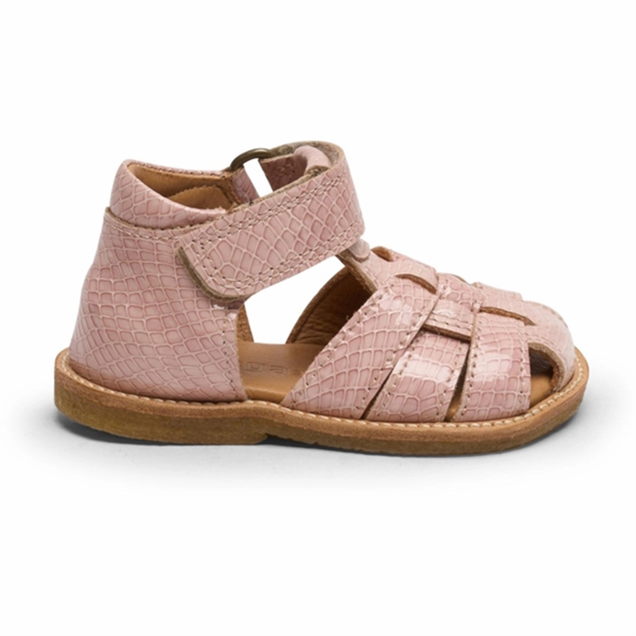 Bisgaard Ami Sandal Rose Croco Stylish and Comfortable Injection molded