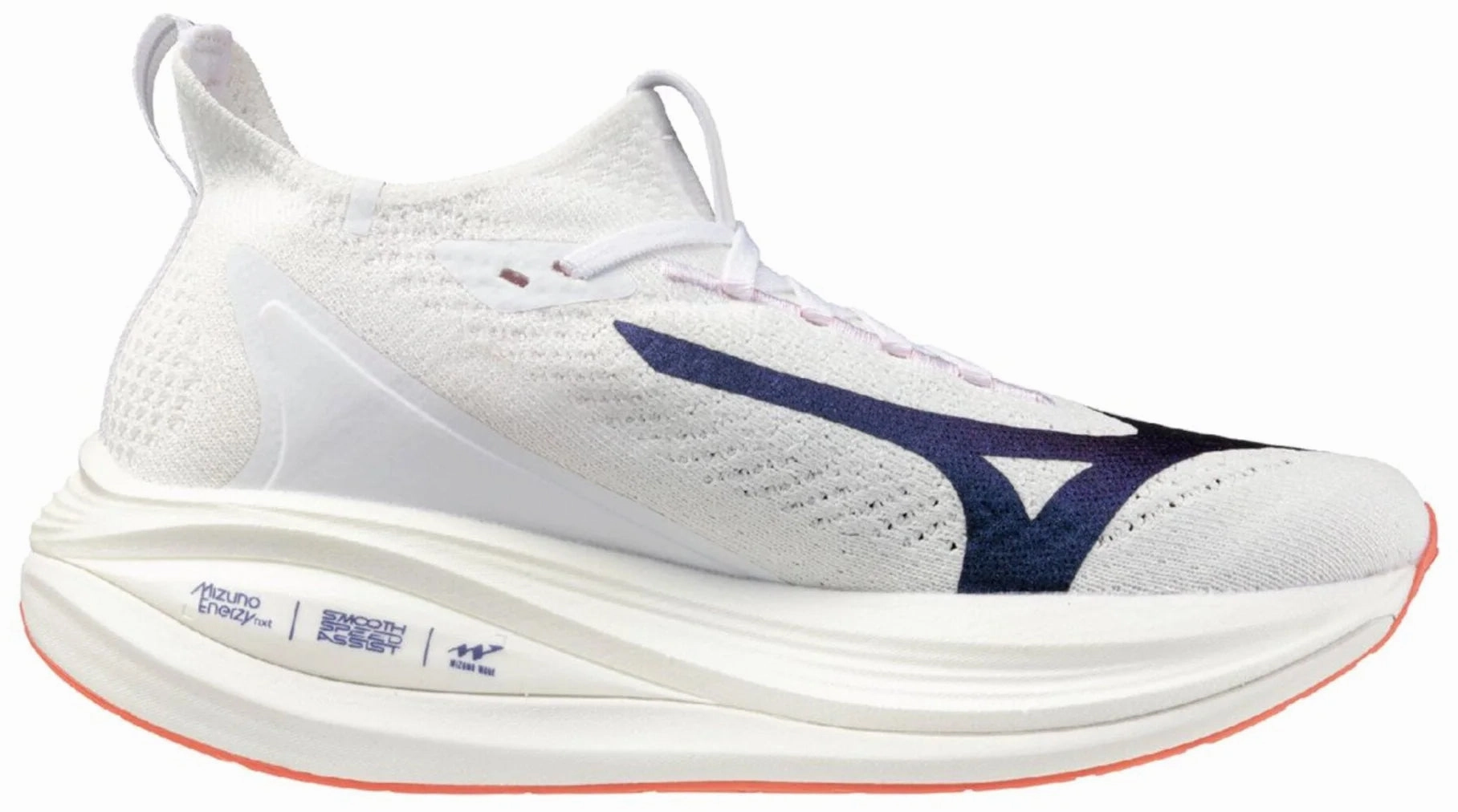 Torque Control Ankle Cushion Mizuno Neo Vista 2 Womens Running Shoes - White