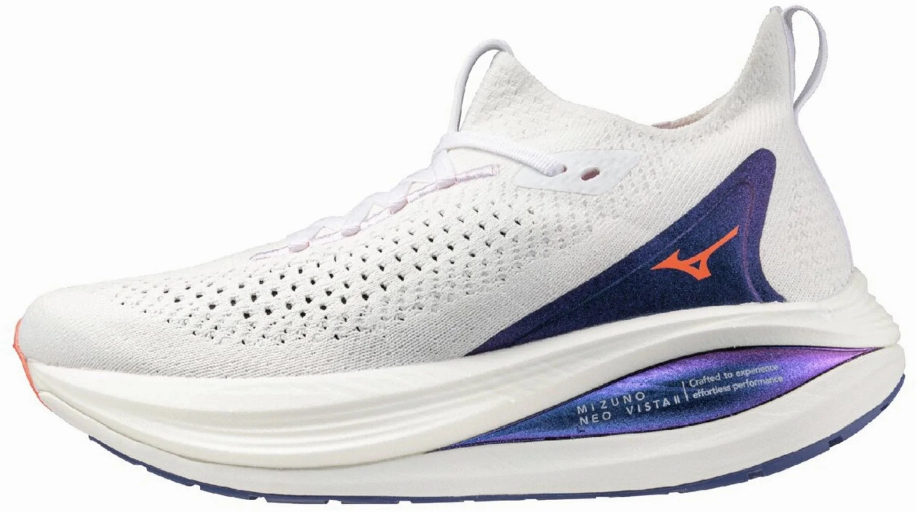 Impact Absorbing Crash Pad Mizuno Neo Vista 2 Womens Running Shoes - White