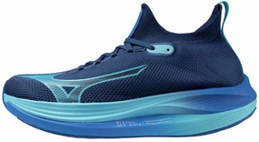 Mizuno Neo Vista Mens Running Shoes - Blue running for relaxation Air Infusion