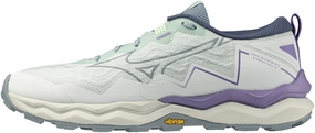 Mizuno Wave Daichi 9 GORE-TEX Womens Trail Running Shoes - White Adaptive Heel Cup adjustable - lacing running shoes