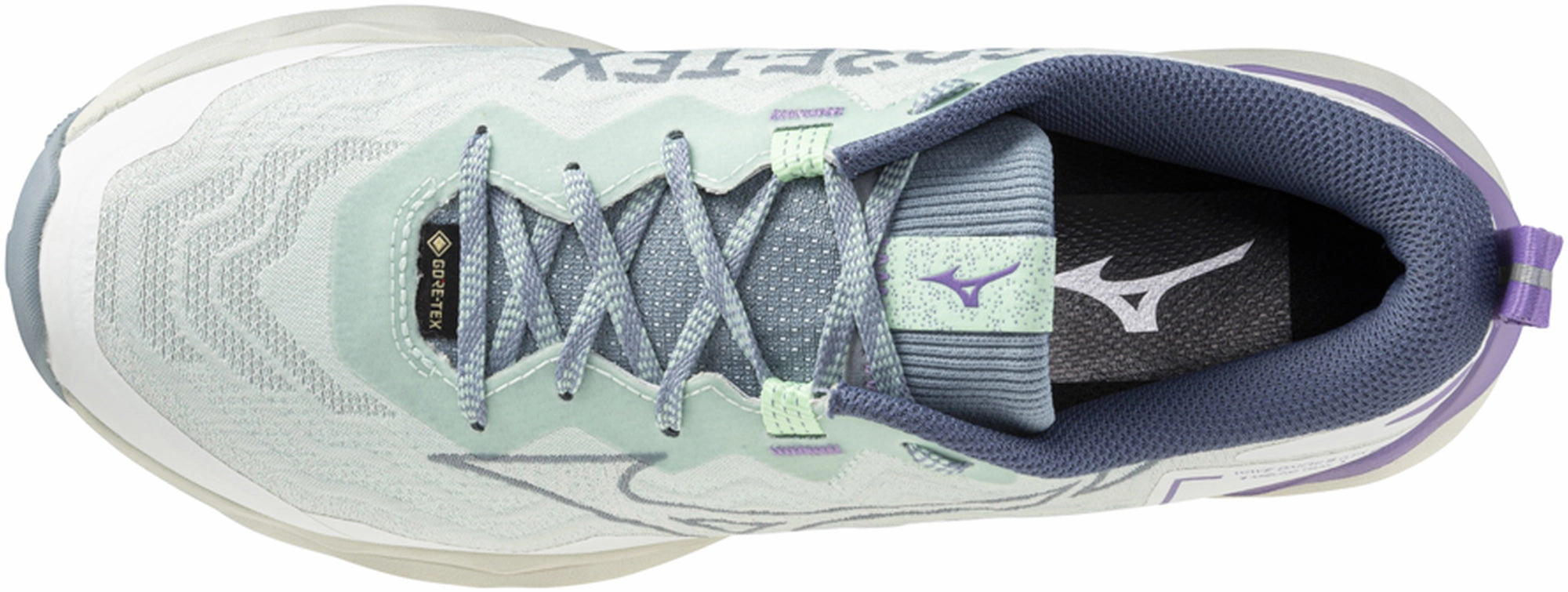 night Mizuno Wave Daichi 9 GORE-TEX Womens Trail Running Shoes - White